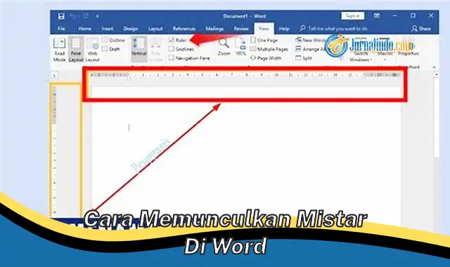 Cara Mudah Menampilkan Penggaris di Microsoft Word