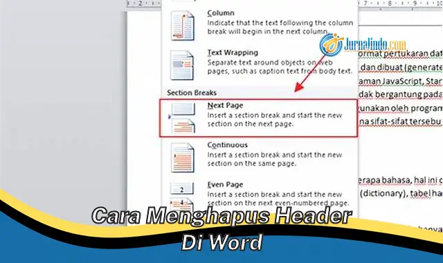 Panduan Lengkap: Cara Mudah Menghapus Header di Microsoft Word