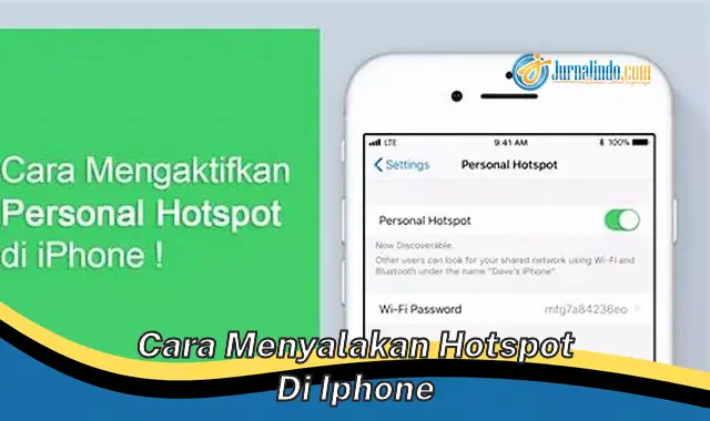 Panduan Lengkap: Cara Menyalakan Hotspot di iPhone Anda