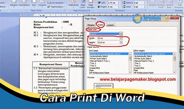 Cara Cetak Dokumen di Microsoft Word: Panduan Lengkap